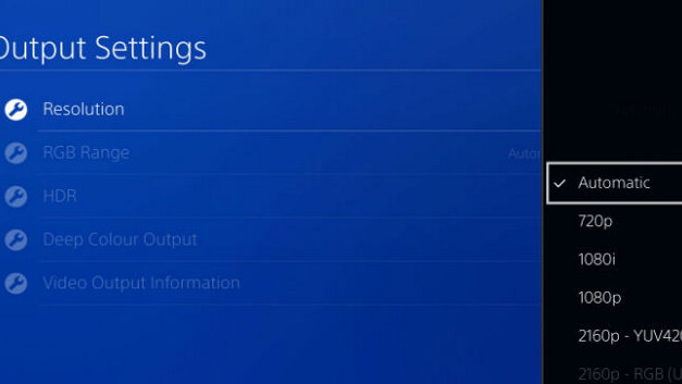 ps4 pro best resolution settings