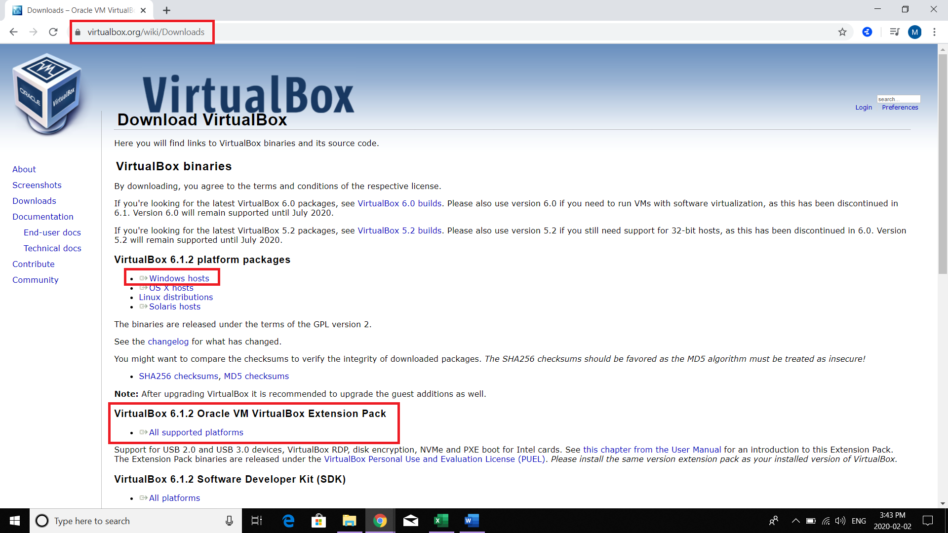 Download and Install Oracle VirtualBox