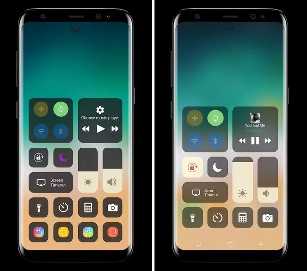 Achieve iOS 11 as Control Center on an Android device